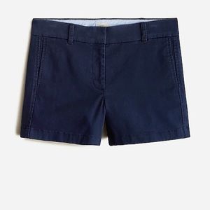 J. Crew 4” Stretch Chino Shorts in Navy